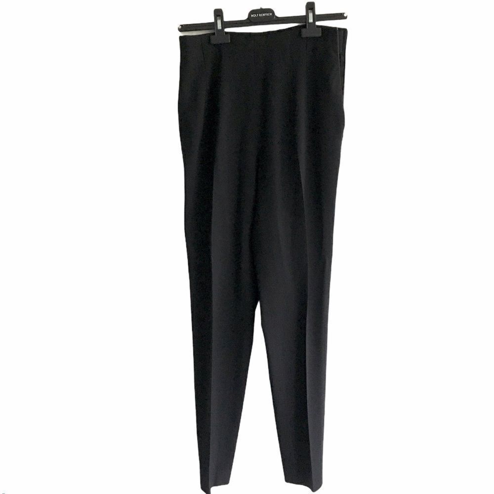 JIL SANDER High Waist Side Zip Trouser Pant Black 6